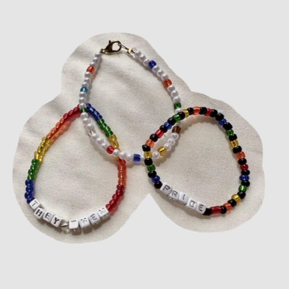 PRIDE: They/Them Beaded Bracelet Set